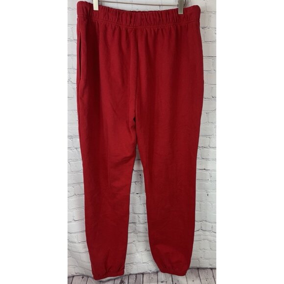 NWT MILKSTAIN Women’s Red Jogger Sweatpants Fleece Size XL - Picture 7 of 8